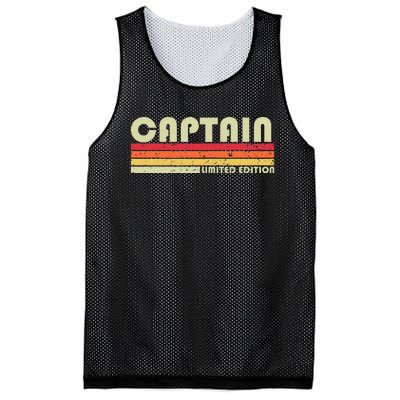 Captain Funny Job Title Profession Birthday Worker Idea Mesh Reversible Basketball Jersey Tank