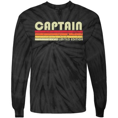 Captain Funny Job Title Profession Birthday Worker Idea Tie-Dye Long Sleeve Shirt