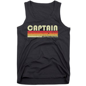 Captain Funny Job Title Profession Birthday Worker Idea Tank Top