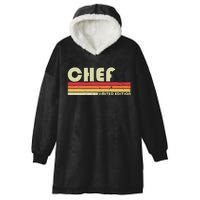 CHEF Funny Job Title Profession Birthday Worker Idea Hooded Wearable Blanket