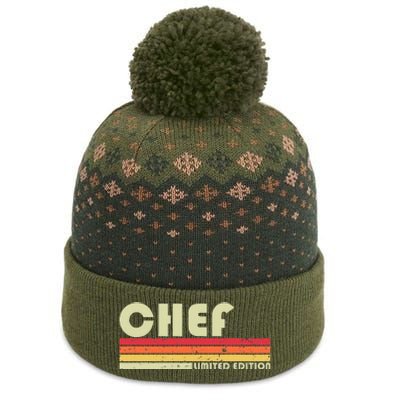 CHEF Funny Job Title Profession Birthday Worker Idea The Baniff Cuffed Pom Beanie