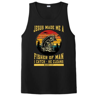 Christian Fisherman Jesus Made Me A Fisher Of Man Religious PosiCharge Competitor Tank