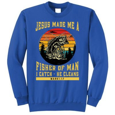 Christian Fisherman Jesus Made Me A Fisher Of Man Religious Sweatshirt