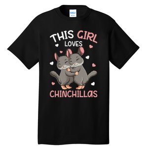 Chinchilla Funny Just a  Who Loves Chinchillas Tall T-Shirt