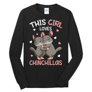 Chinchilla Funny Just a  Who Loves Chinchillas Tall Long Sleeve T-Shirt