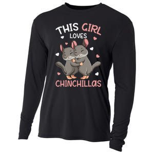 Chinchilla Funny Just a  Who Loves Chinchillas Cooling Performance Long Sleeve Crew