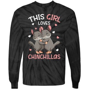 Chinchilla Funny Just a  Who Loves Chinchillas Tie-Dye Long Sleeve Shirt