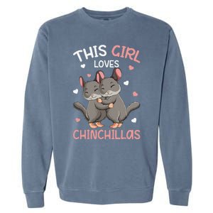 Chinchilla Funny Just a  Who Loves Chinchillas Garment-Dyed Sweatshirt