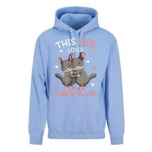 Chinchilla Funny Just a  Who Loves Chinchillas Unisex Surf Hoodie