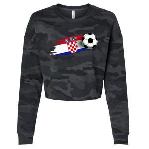 Croatia Flag Jersey Croatian Soccer Team Croatian Cropped Pullover Crew