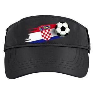 Croatia Flag Jersey Croatian Soccer Team Croatian Adult Drive Performance Visor