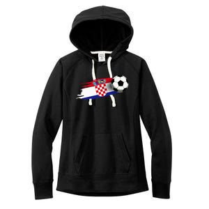 Croatia Flag Jersey Croatian Soccer Team Croatian Women's Fleece Hoodie