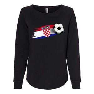 Croatia Flag Jersey Croatian Soccer Team Croatian Womens California Wash Sweatshirt