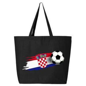 Croatia Flag Jersey Croatian Soccer Team Croatian 25L Jumbo Tote