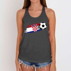 Croatia Flag Jersey Croatian Soccer Team Croatian Women's Knotted Racerback Tank