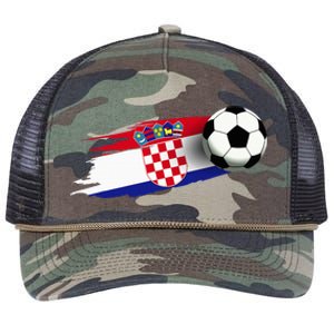 Croatia Flag Jersey Croatian Soccer Team Croatian Retro Rope Trucker Hat Cap