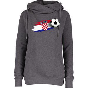 Croatia Flag Jersey Croatian Soccer Team Croatian Womens Funnel Neck Pullover Hood