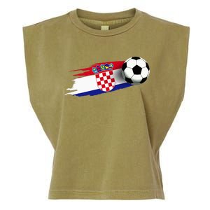 Croatia Flag Jersey Croatian Soccer Team Croatian Garment-Dyed Women's Muscle Tee