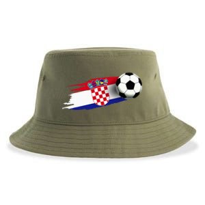 Croatia Flag Jersey Croatian Soccer Team Croatian Sustainable Bucket Hat