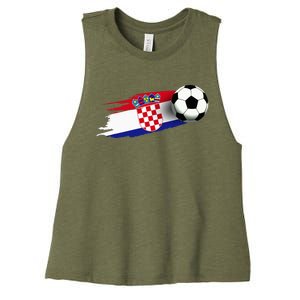 Croatia Flag Jersey Croatian Soccer Team Croatian Women's Racerback Cropped Tank