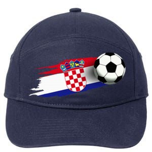 Croatia Flag Jersey Croatian Soccer Team Croatian 7-Panel Snapback Hat