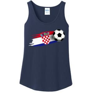 Croatia Flag Jersey Croatian Soccer Team Croatian Ladies Essential Tank