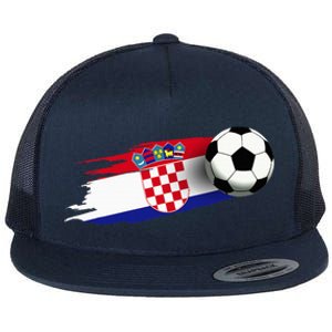 Croatia Flag Jersey Croatian Soccer Team Croatian Flat Bill Trucker Hat