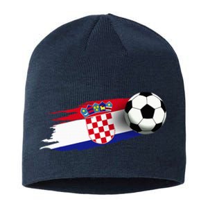 Croatia Flag Jersey Croatian Soccer Team Croatian Sustainable Beanie