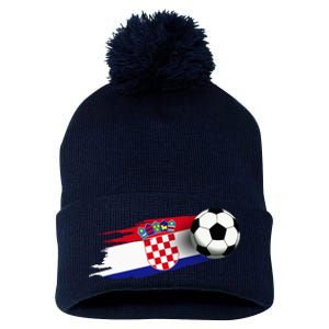 Croatia Flag Jersey Croatian Soccer Team Croatian Pom Pom 12in Knit Beanie