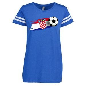 Croatia Flag Jersey Croatian Soccer Team Croatian Enza Ladies Jersey Football T-Shirt