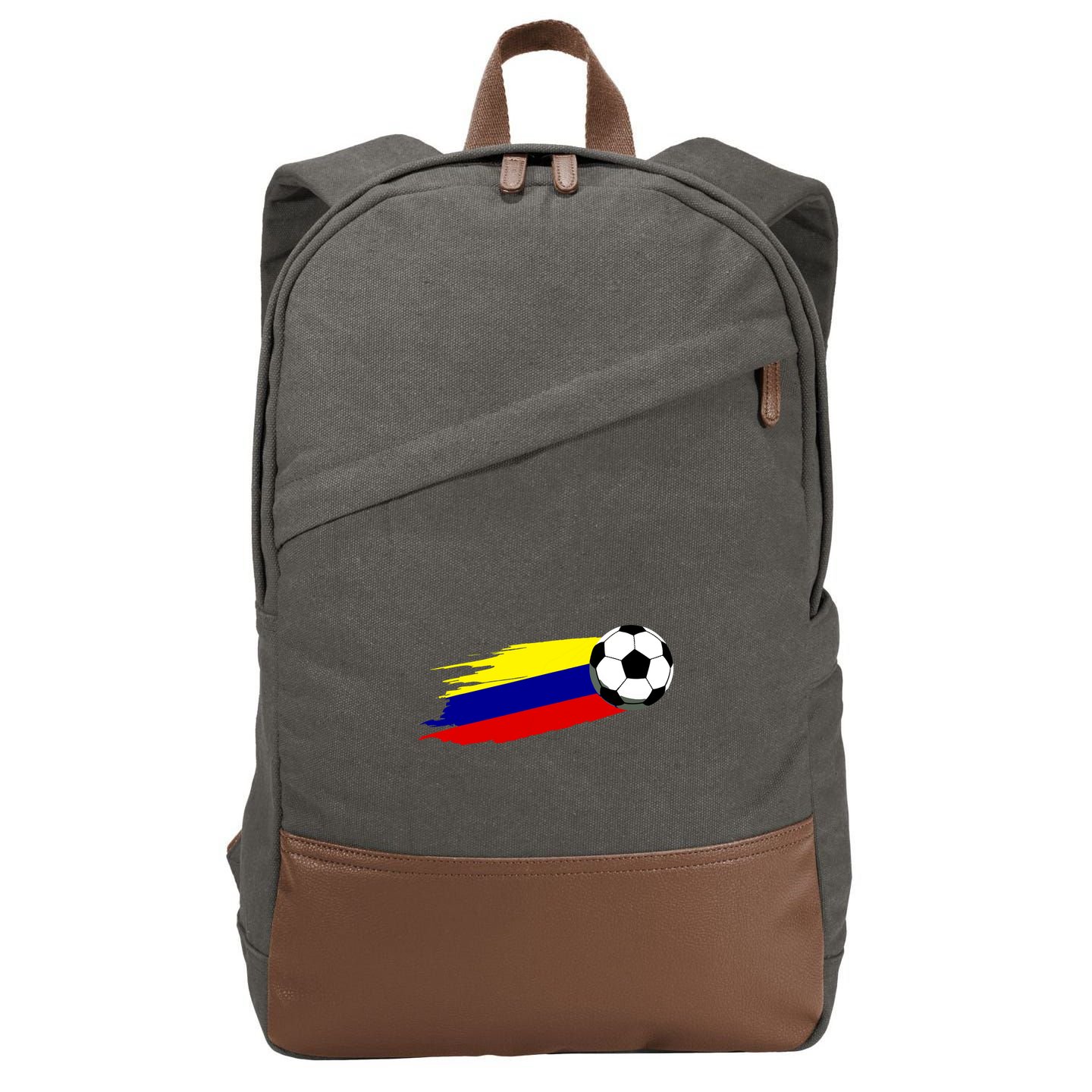 Colombia Flag Jersey Colombian Soccer Team Colombian Cotton Canvas Backpack