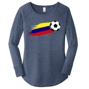 Colombia Flag Jersey Colombian Soccer Team Colombian Women's Perfect Tri Tunic Long Sleeve Shirt