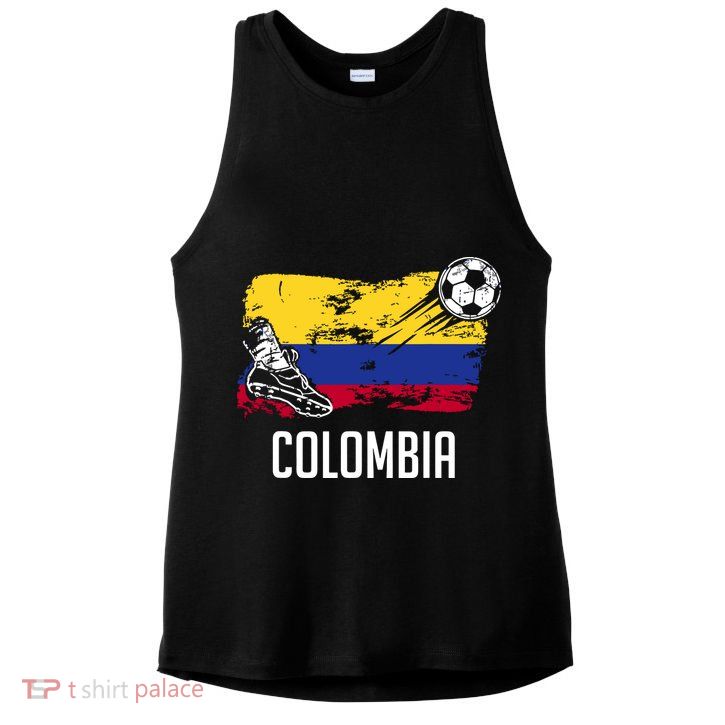Colombia Flag Jersey Colombian Soccer Team Colombian Ladies PosiCharge Tri-Blend Wicking Tank