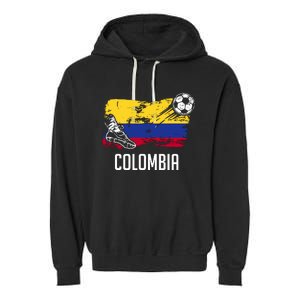 Colombia Flag Jersey Colombian Soccer Team Colombian Garment-Dyed Fleece Hoodie