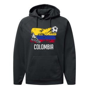 Colombia Flag Jersey Colombian Soccer Team Colombian Performance Fleece Hoodie