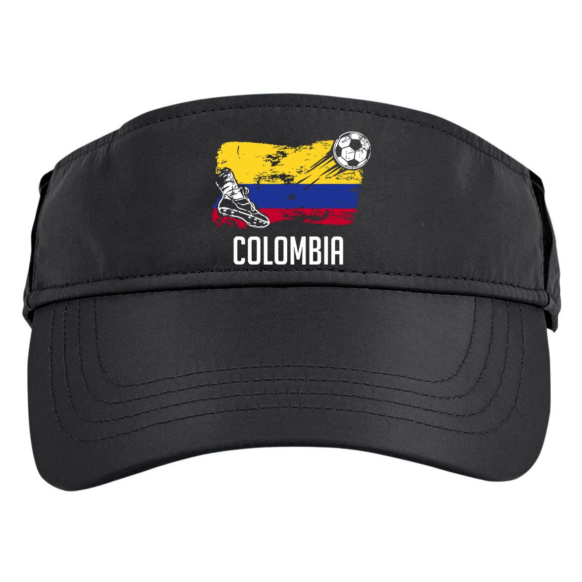 Colombia Flag Jersey Colombian Soccer Team Colombian Adult Drive Performance Visor
