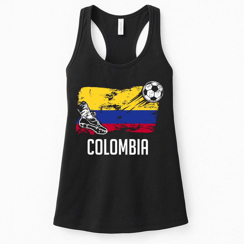 Colombia Flag Jersey Colombian Soccer Team Colombian Womens Tank Top