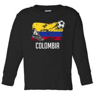 Colombia Flag Jersey Colombian Soccer Team Colombian Toddler Long Sleeve Shirt