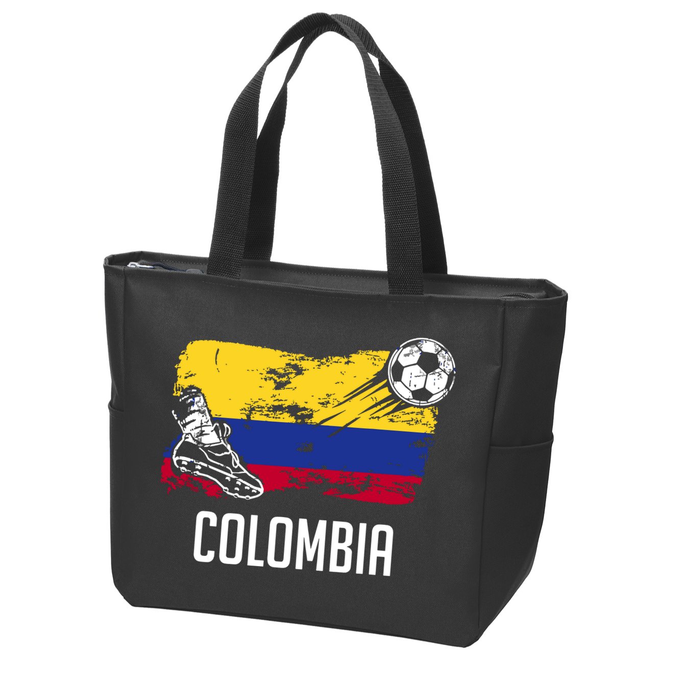 Colombia Flag Jersey Colombian Soccer Team Colombian Zip Tote Bag