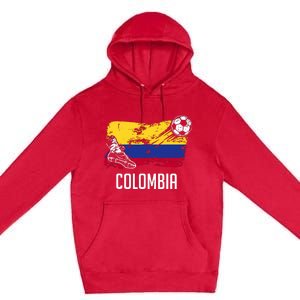 Colombia Flag Jersey Colombian Soccer Team Colombian Premium Pullover Hoodie