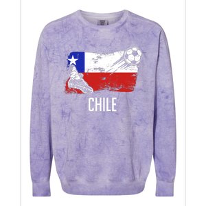 Chile Flag Jersey Chilean Soccer Team Chilean Colorblast Crewneck Sweatshirt