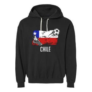 Chile Flag Jersey Chilean Soccer Team Chilean Garment-Dyed Fleece Hoodie