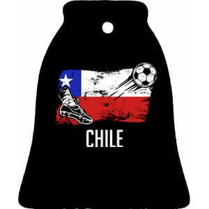 Chile Flag Jersey Chilean Soccer Team Chilean Ceramic Bell Ornament