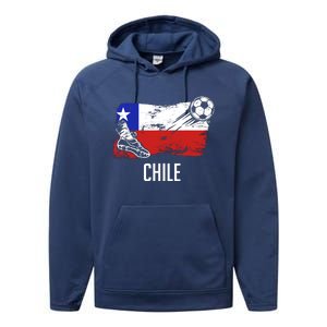 Chile Flag Jersey Chilean Soccer Team Chilean Performance Fleece Hoodie