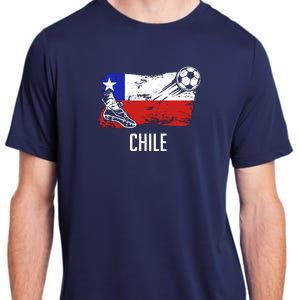 Chile Flag Jersey Chilean Soccer Team Chilean Adult ChromaSoft Performance T-Shirt