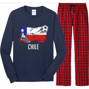 Chile Flag Jersey Chilean Soccer Team Chilean Long Sleeve Pajama Set