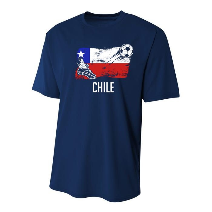 Chile Flag Jersey Chilean Soccer Team Chilean Youth Performance Sprint T-Shirt