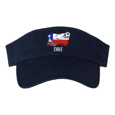 Chile Flag Jersey Chilean Soccer Team Chilean Valucap Bio-Washed Visor