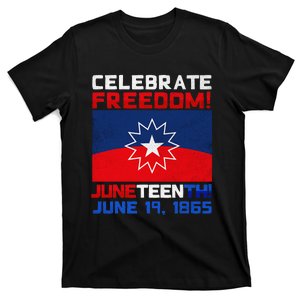 Celebrate Freedom Juneteenth Flag Black African T-Shirt