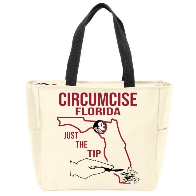 Circumcise Florida Just The Tip Zip Tote Bag